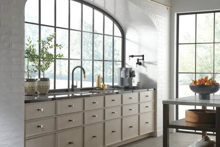 Brizo Litze Wall Mount Pot Filler with Knurled Handle Kit - Plumbing Market