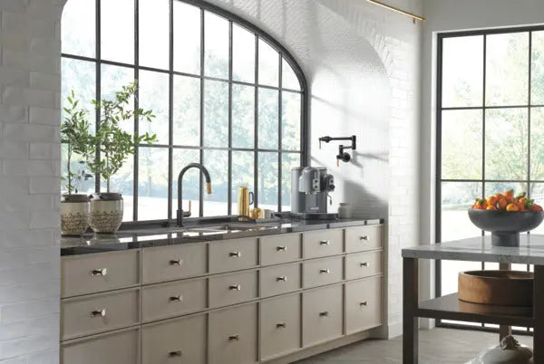 Brizo Litze Wall Mount Pot Filler with Knurled Handle Kit - Plumbing Market
