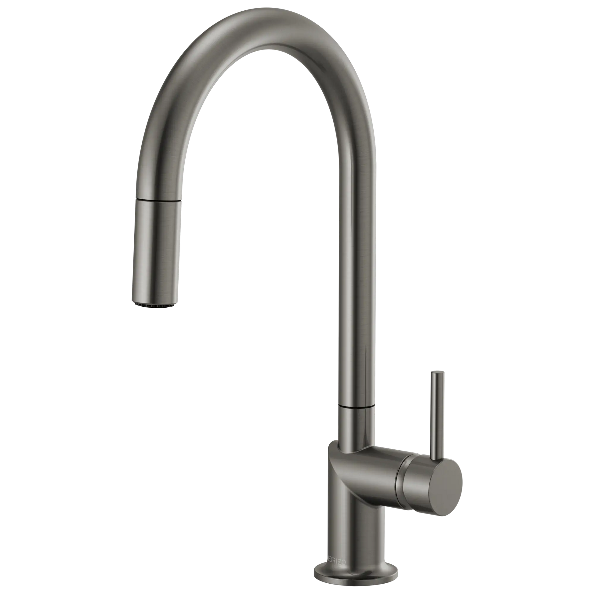 Brizo Odin Pull-Down Faucet with Arc Spout - Less Handle Luxe Steel - Plumbing Market