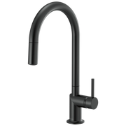 Brizo Odin Pull-Down Faucet with Arc Spout - Less Handle Matte Black - Plumbing Market