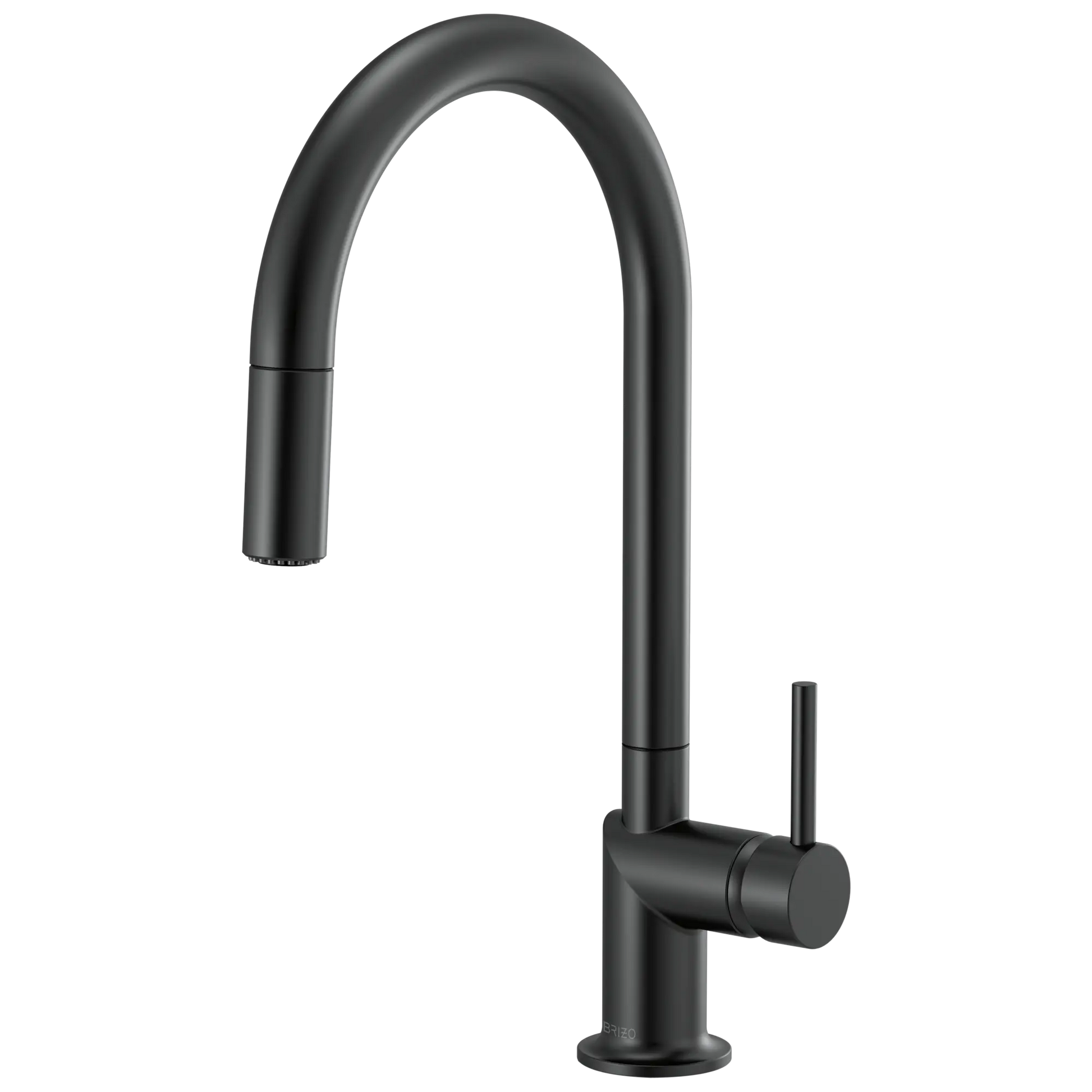 Brizo Odin Pull-Down Faucet with Arc Spout - Less Handle Matte Black - Plumbing Market