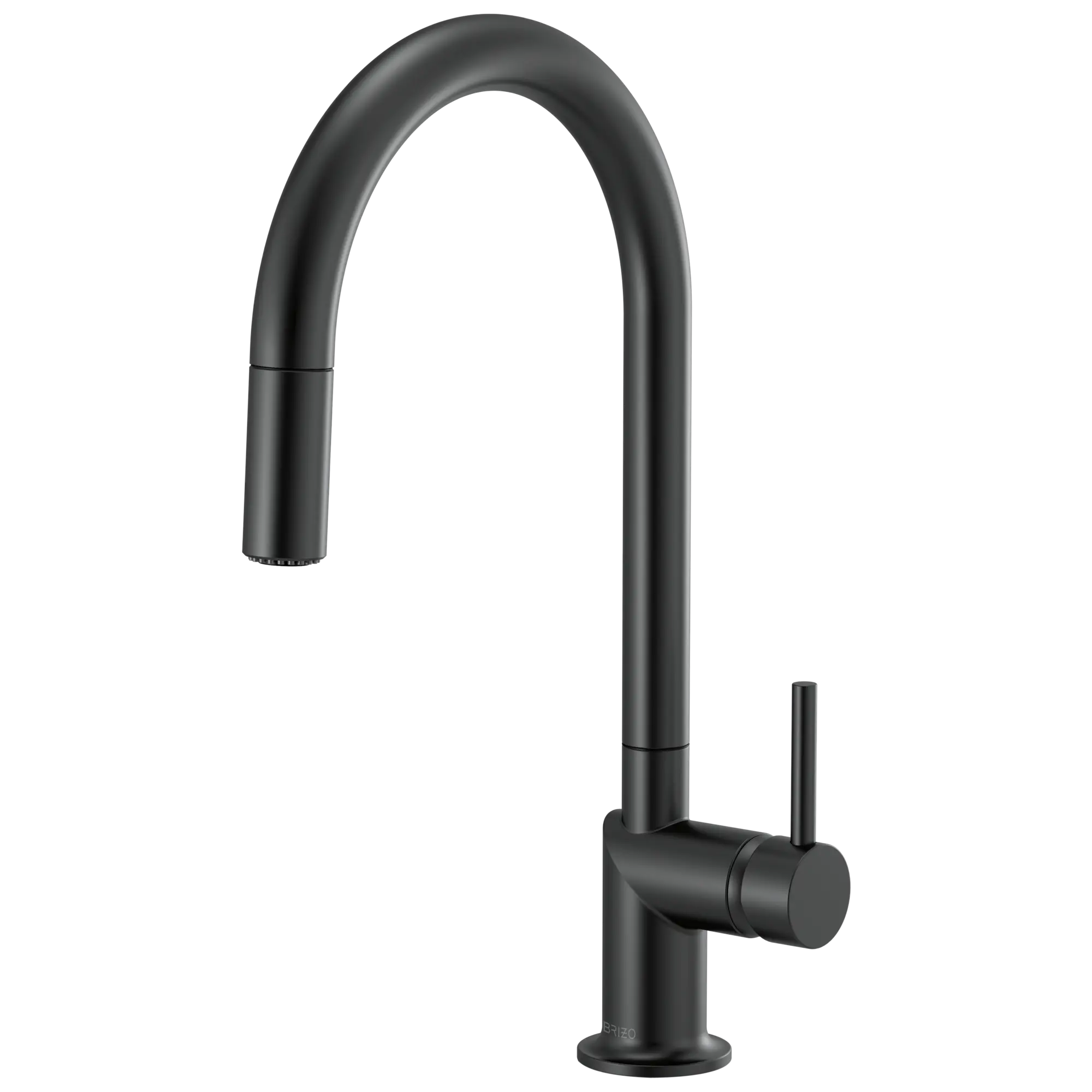 Brizo Odin Pull-Down Faucet with Arc Spout - Less Handle Matte Black - Plumbing Market