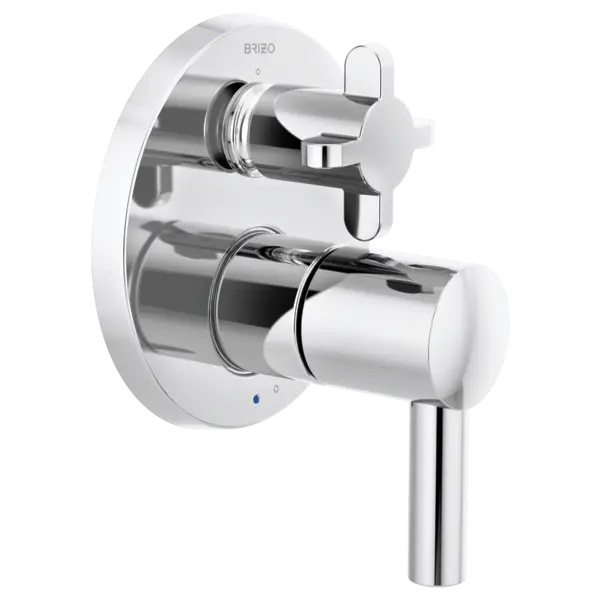 Brizo Pressure Balance Valve with Integrated 3-Function Diverter Trim  - Less Handles T75P575-PCLHP - Plumbing Market