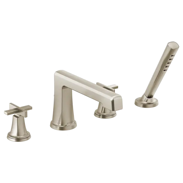 Brizo Roman Tub Faucet With Handshower - Less Handles T67498-NKLHP - Plumbing Market