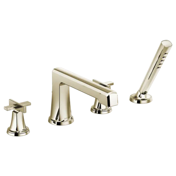 Brizo Roman Tub Faucet With Handshower - Less Handles T67498-PNLHP - Plumbing Market