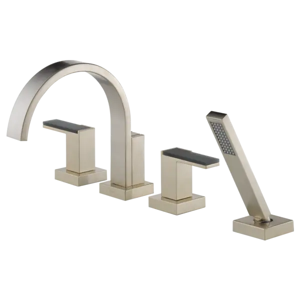 Brizo Roman Tub Faucet with Hand Shower - Less Handles T67480-BNLHP - Plumbing Market