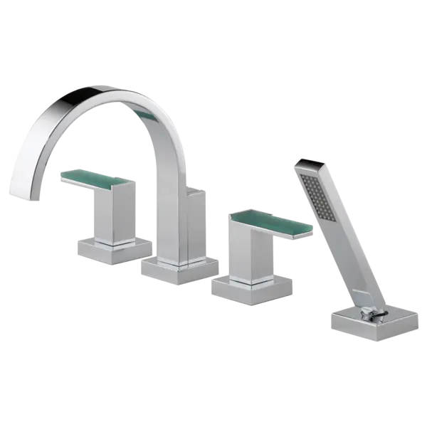 Brizo Roman Tub Faucet with Hand Shower - Less Handles T67480-PCLHP - Plumbing Market