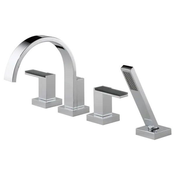 Brizo Roman Tub Faucet with Hand Shower - Less Handles T67480-PCLHP - Plumbing Market