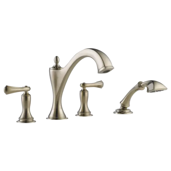 Brizo Roman Tub Faucet with Hand Shower Trim - Less Handles T67485-BNLHP - Plumbing Market