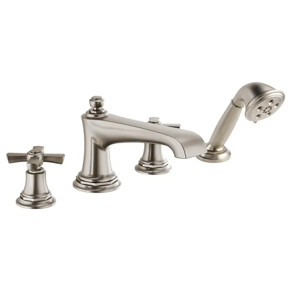 Brizo Roman Tub Faucet with Handshower - Less Handles T67460-NKLHP - Plumbing Market