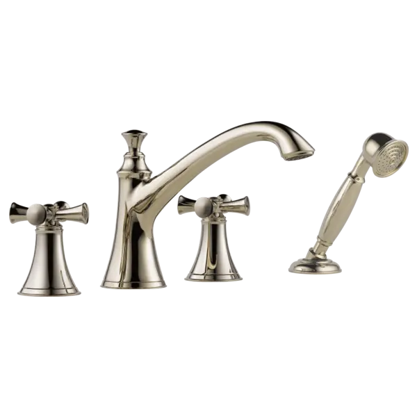 Brizo Roman Tub Trim with Hand Shower - Less Handles T67405-PNLHP - Plumbing Market
