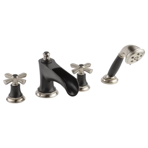 Brizo Roman Tub Trim with Hand Shower - Less Handles T67461-NKBLLHP - Plumbing Market
