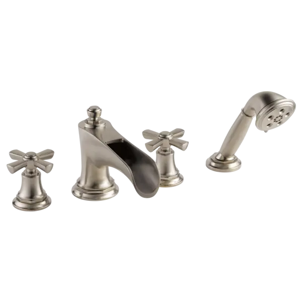 Brizo Roman Tub Trim with Hand Shower - Less Handles T67461-NKLHP - Plumbing Market