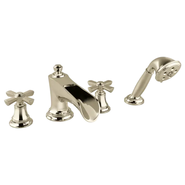 Brizo Roman Tub Trim with Hand Shower - Less Handles T67461-PNLHP - Plumbing Market