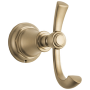 Brizo Rook Double Robe Hook Brilliance Luxe Gold - Plumbing Market