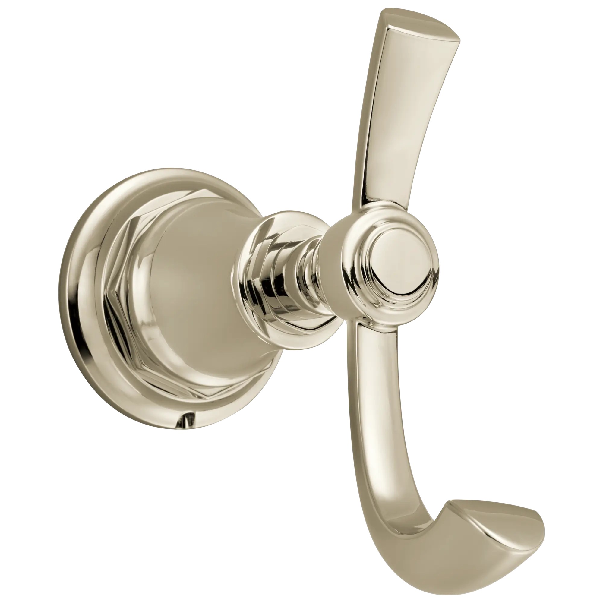 Brizo Rook Double Robe Hook Brilliance Polished Nickel - Plumbing Market