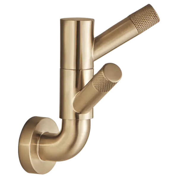 Brizo Rotating Double Robe Hook With Knurling 693537-GL - Plumbing Market