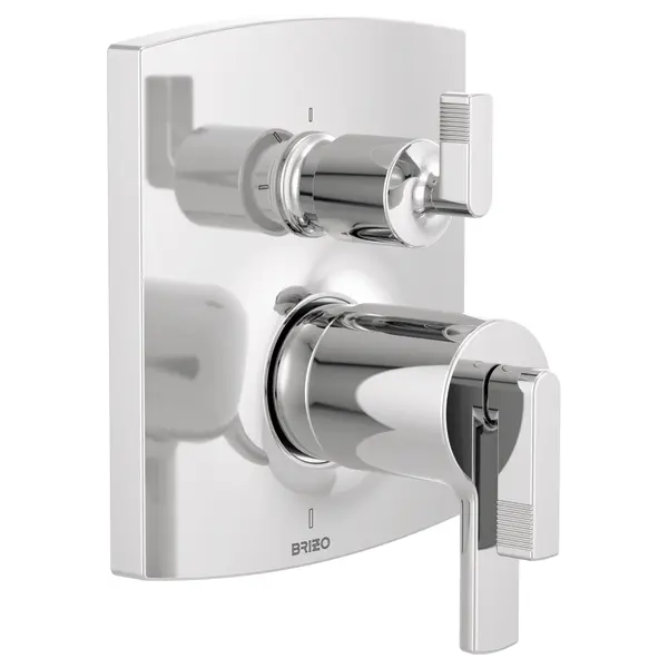 Brizo TempAssure Thermostatic Valve with Integrated 3-Function Diverter Trim - Less Handles T75506-PCLHP - Plumbing Market