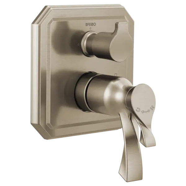 Brizo TempAssure Thermostatic Valve with Integrated 3-Function Diverter Trim T75530-BN - Plumbing Market