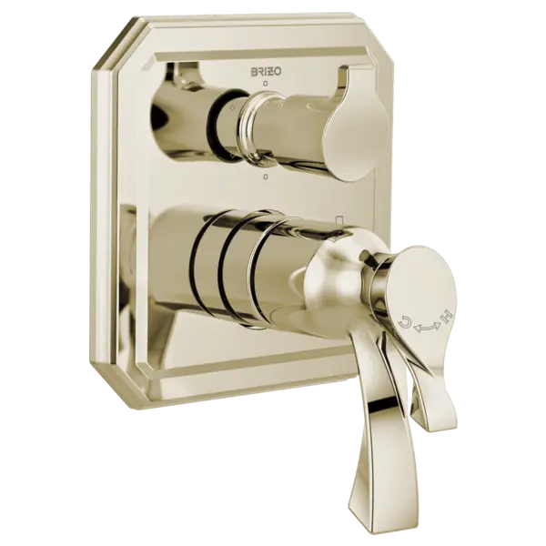 Brizo TempAssure Thermostatic Valve with Integrated 6-Function Diverter Trim T75630-PN - Plumbing Market