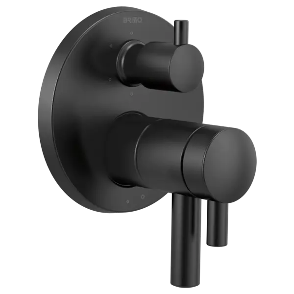 Brizo TempAssure Thermostatic Valve with Integrated 6-Function Diverter Trim T75675-BL - Plumbing Market