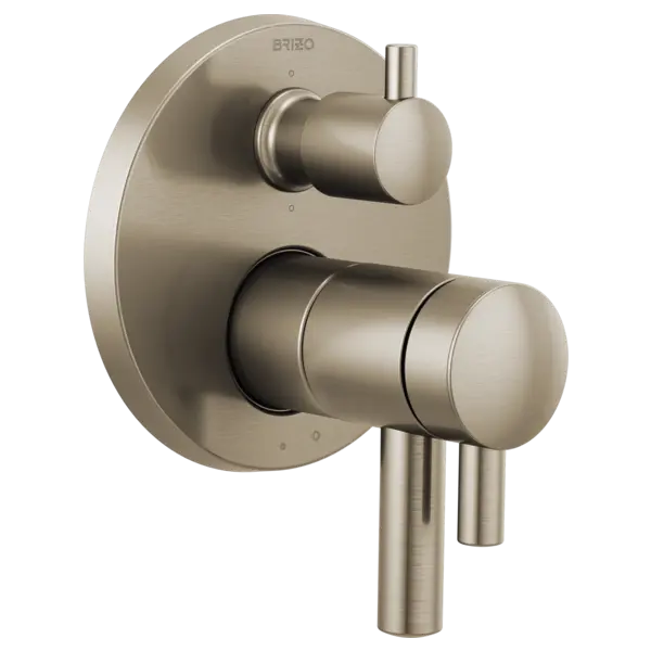 Brizo TempAssure Thermostatic Valve with Integrated 6-Function Diverter Trim T75675-BN - Plumbing Market