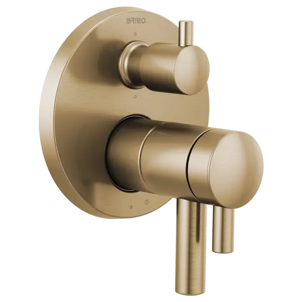 Brizo TempAssure Thermostatic Valve with Integrated 6-Function Diverter Trim T75675-GL - Plumbing Market