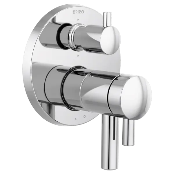 Brizo TempAssure Thermostatic Valve with Integrated 6-Function Diverter Trim T75675-PC - Plumbing Market