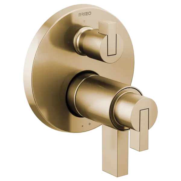 Brizo TempAssure® Thermostatic Valve with 3-Function Diverter Trim - Less Handles T75535-GLLHP - Plumbing Market