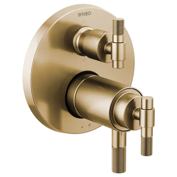 Brizo TempAssure® Thermostatic Valve with 6-Function Diverter Trim - Less Handles T75635-GLLHP - Plumbing Market