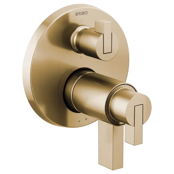 Brizo TempAssure® Thermostatic Valve with 6-Function Diverter Trim - Less Handles T75635-GLLHP - Plumbing Market