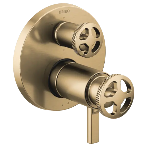Brizo TempAssure® Thermostatic Valve with 6-Function Diverter Trim - Less Handles T75635-GLLHP - Plumbing Market