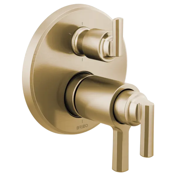 Brizo Tempassure® Thermostatic Valve With Integrated 6-Function Diverter Trim T75698-GL - Plumbing Market