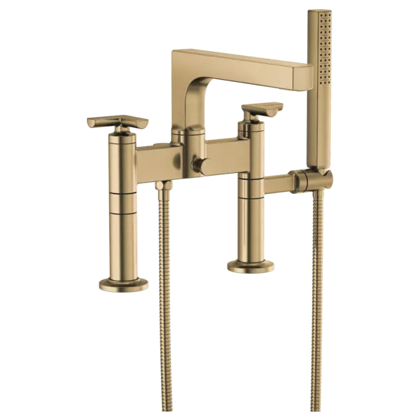 Brizo Two-Handle Tub Filler Trim Kit With Cross Handles T70307-GL - Plumbing Market