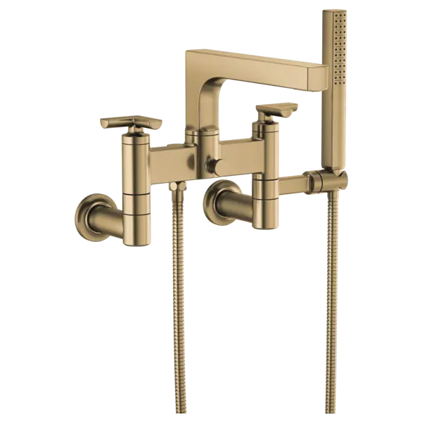 Brizo Two-Handle Tub Filler Trim Kit With Cross Handles T70307-GL - Plumbing Market