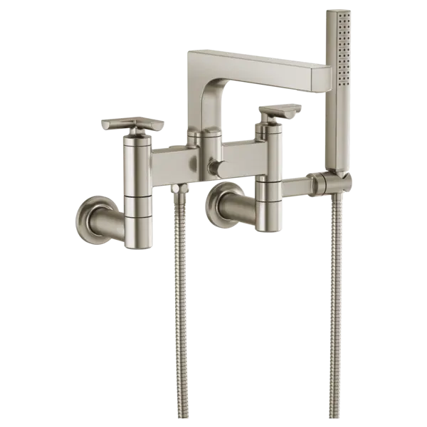 Brizo Two-Handle Tub Filler Trim Kit With Cross Handles T70307-NK - Plumbing Market