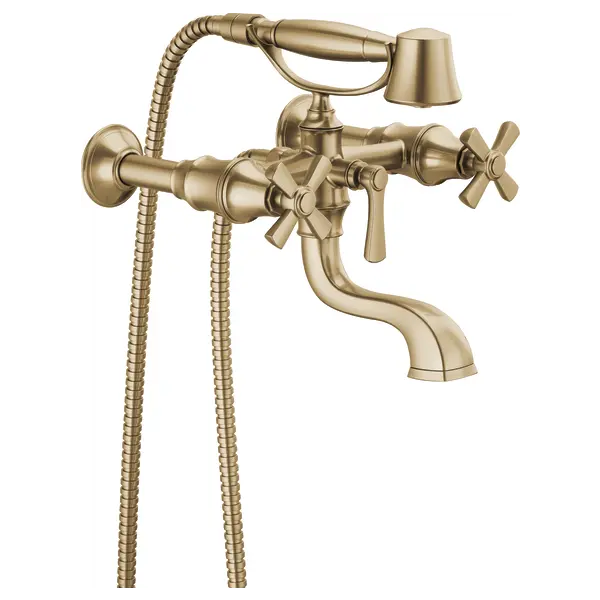 Brizo Two-Handle Tub Filler Trim Kit with Cross Handles T70361-GL - Plumbing Market
