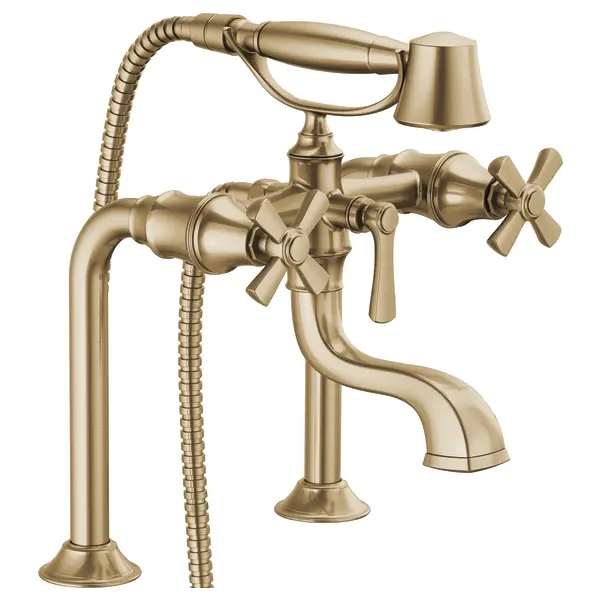Brizo Two-Handle Tub Filler Trim Kit with Cross Handles T70361-GL - Plumbing Market