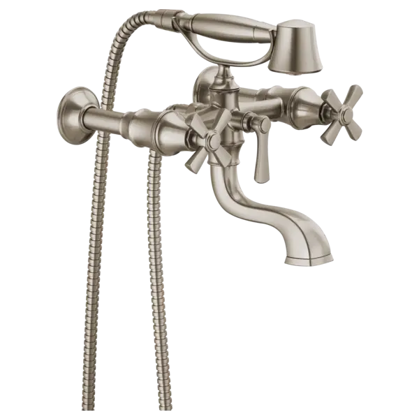Brizo Two-Handle Tub Filler Trim Kit with Cross Handles T70361-NK - Plumbing Market