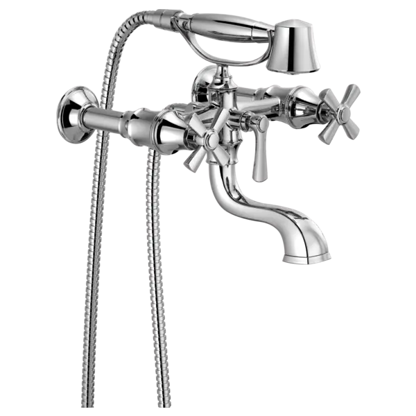 Brizo Two-Handle Tub Filler Trim Kit with Cross Handles T70361-PC - Plumbing Market