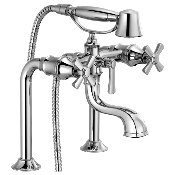 Brizo Two-Handle Tub Filler Trim Kit with Cross Handles T70361-PC - Plumbing Market