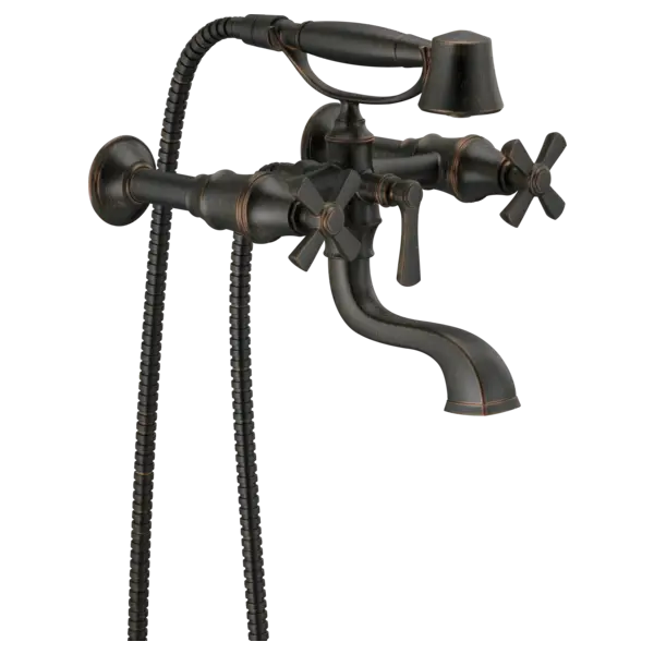 Brizo Two-Handle Tub Filler Trim Kit with Cross Handles T70361-RB - Plumbing Market