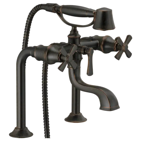 Brizo Two-Handle Tub Filler Trim Kit with Cross Handles T70361-RB - Plumbing Market