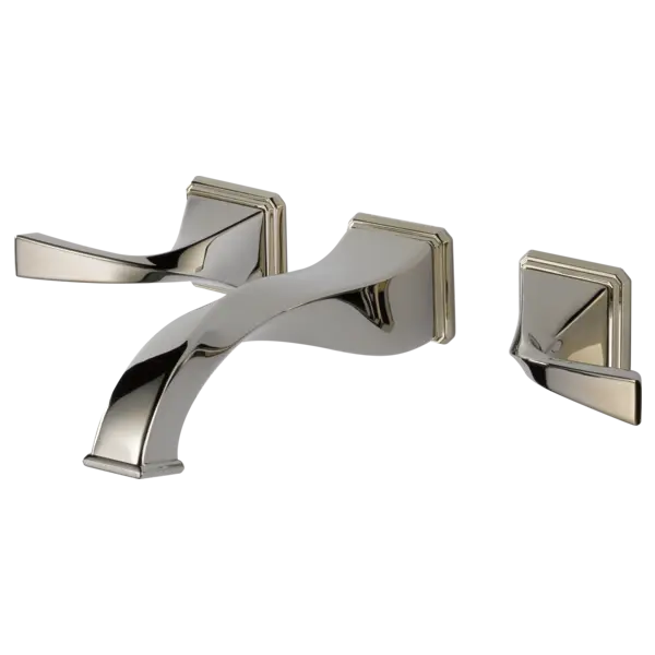 Brizo Two-Handle Wall Mount Lavatory Faucet 1.5 GPM 65830LF-PN - Plumbing Market