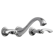 Brizo Two-Handle Wall Mount Lavatory Faucet - Less Handles 1.2 GPM 65885LF-PCLHP-ECO - Plumbing Market