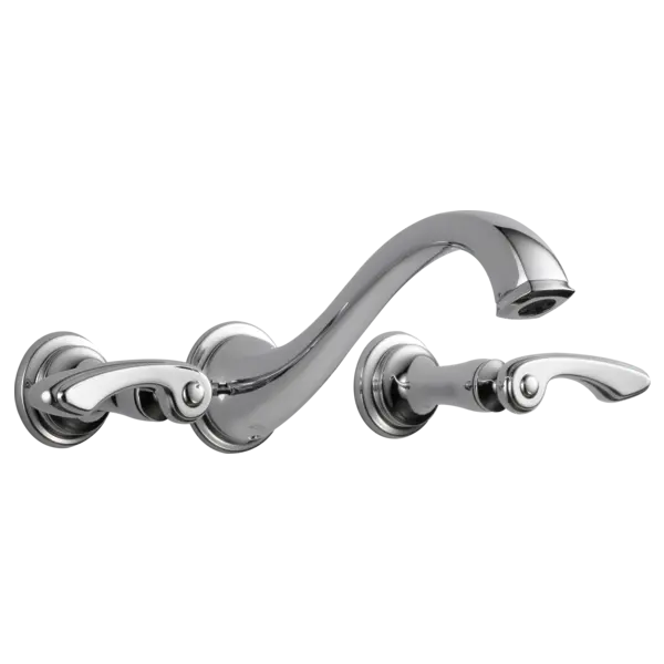 Brizo Two-Handle Wall Mount Lavatory Faucet - Less Handles 1.2 GPM 65885LF-PCLHP-ECO - Plumbing Market