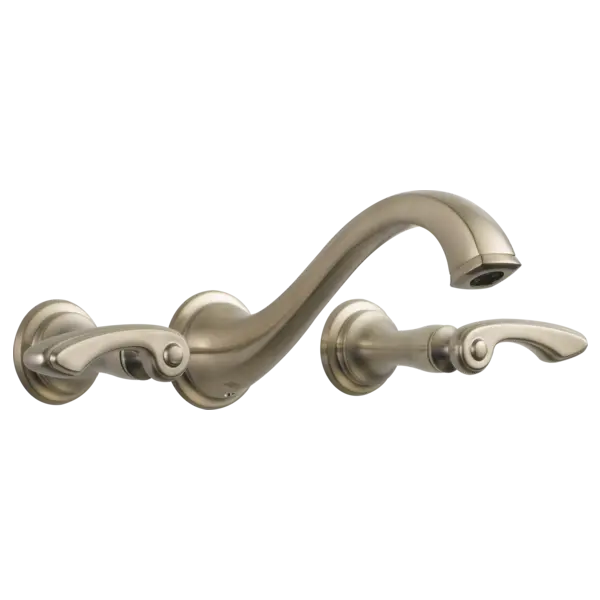 Brizo Two-Handle Wall Mount Lavatory Faucet - Less Handles 1.5 GPM 65885LF-BNLHP - Plumbing Market