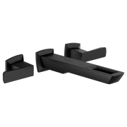 Brizo Two-Handle Wall Mount Lavatory Faucet With Open-Flow Spout 1.2 GPM T65886LF-BL-ECO - Plumbing Market