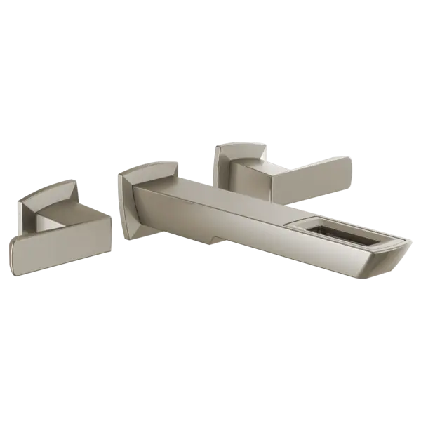Brizo Two-Handle Wall Mount Lavatory Faucet With Open-Flow Spout 1.2 GPM T65886LF-NK-ECO - Plumbing Market