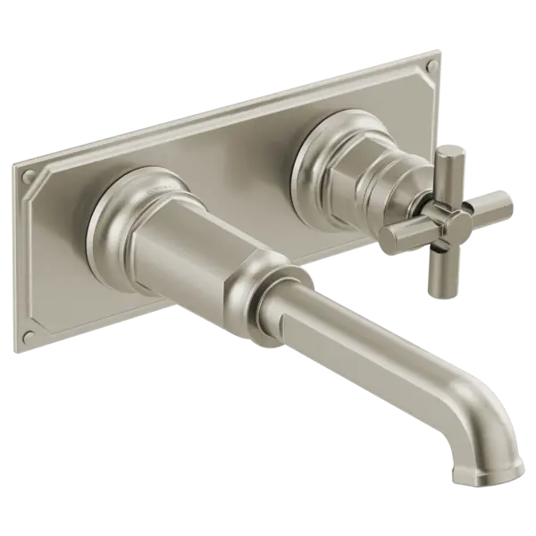 Brizo Two-Hole, Single-Handle Wall Mount Lavatory Faucet - Less Handle 1.2 GPM T65776LF-NKLHP-ECO - Plumbing Market